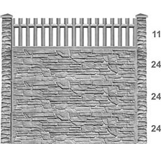 Betonzaun B24