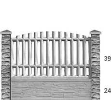 Betonzaun B38