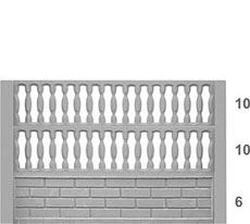 Betonzaun B46