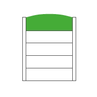 Betonzaun Bogenplatte transparent