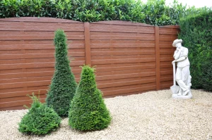 Brando24 Betonzaun Serie Holzlamellen