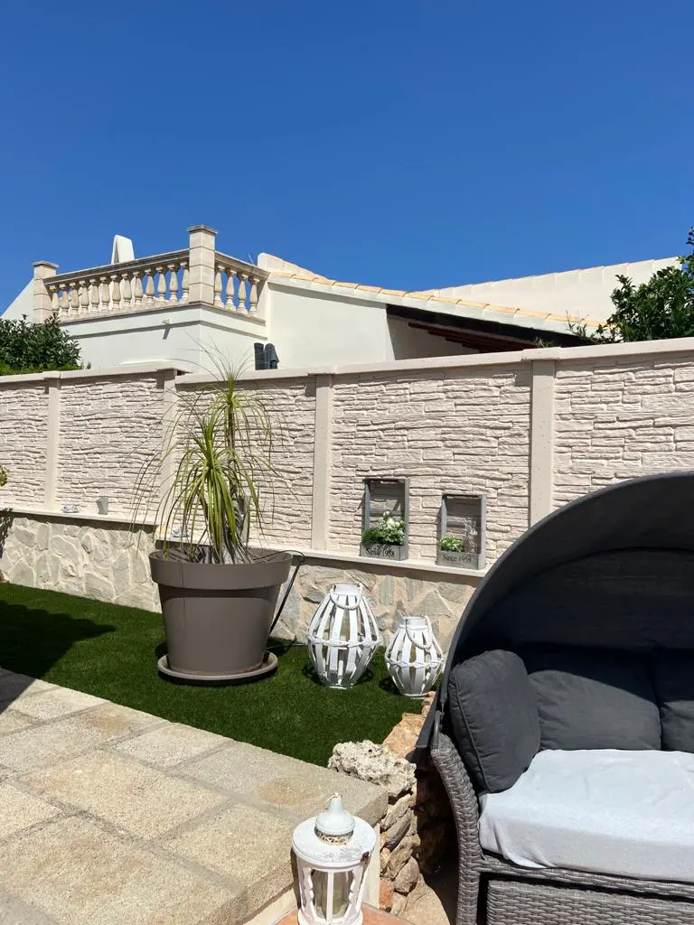 Brando24 Sichtschutz Betonzaun-kaufen Zaun Bruchstein